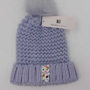 Beanie Hat Knit W/Pom Adult Stylish warm.